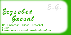 erzsebet gacsal business card
